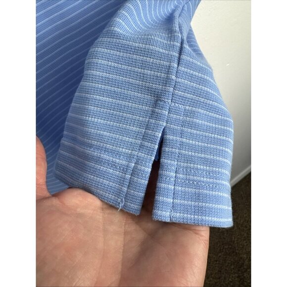 Tommy Hilfiger Golf Men's XXXL Short Sleeve Polo Shirt Pique Knit Blue Stripe - Picture 4 of 14